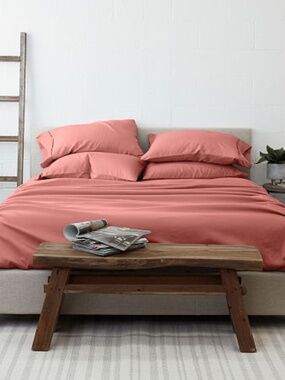 6-Piece Solid Clay Queen Bed Sheet Set 840033399449